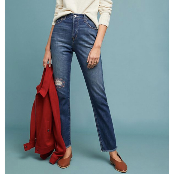 Anthropologie Denim - Anthropologie Ella Moss High Waist Straight Jeans